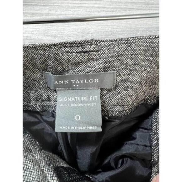 Ann Taylor Loft Gray Trouser Dress Pants‎ Just Below Waist Sz 0 - Picture 5 of 7